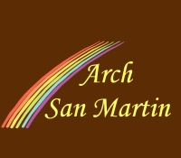 logo arch san martin pension in samnaun